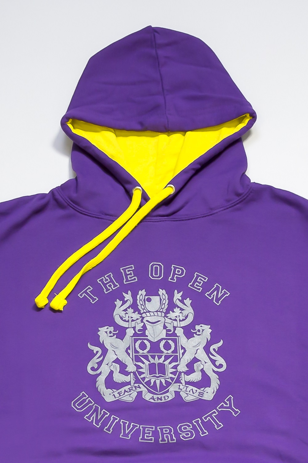 Varsity Hoodie, Purple/ Sun Yellow